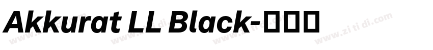 Akkurat LL Black字体转换 Akkurat LL Black字体转换